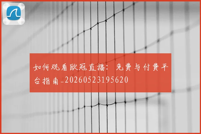 如何观看欧冠直播：免费与付费平台指南_20260523195620